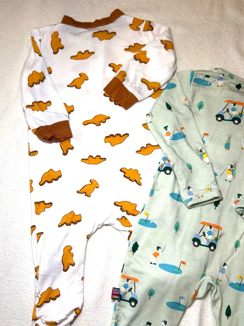 4 Piece Bundle Baby BOY Footed One-Piece Sleepers 0-3 Months and Newborn Onsie